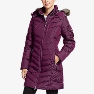 Eddie Bauer Women's Sun Valley Down Hooded Parka (Med Tall Dark Plum)